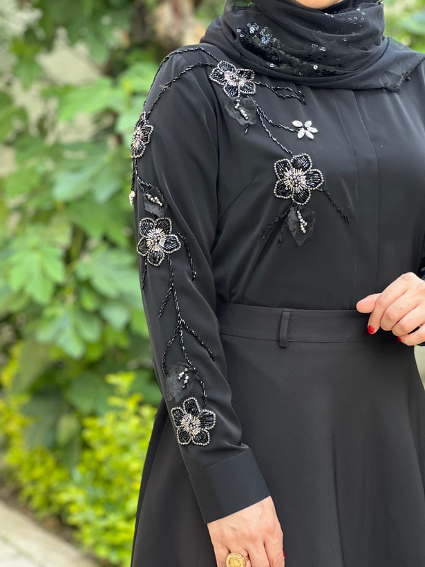 پیراهن جواهردوزی زنانه مشکی