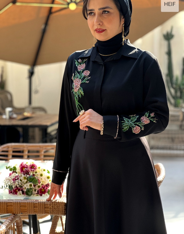 شومیز مشکی جواهردوزی زنانه