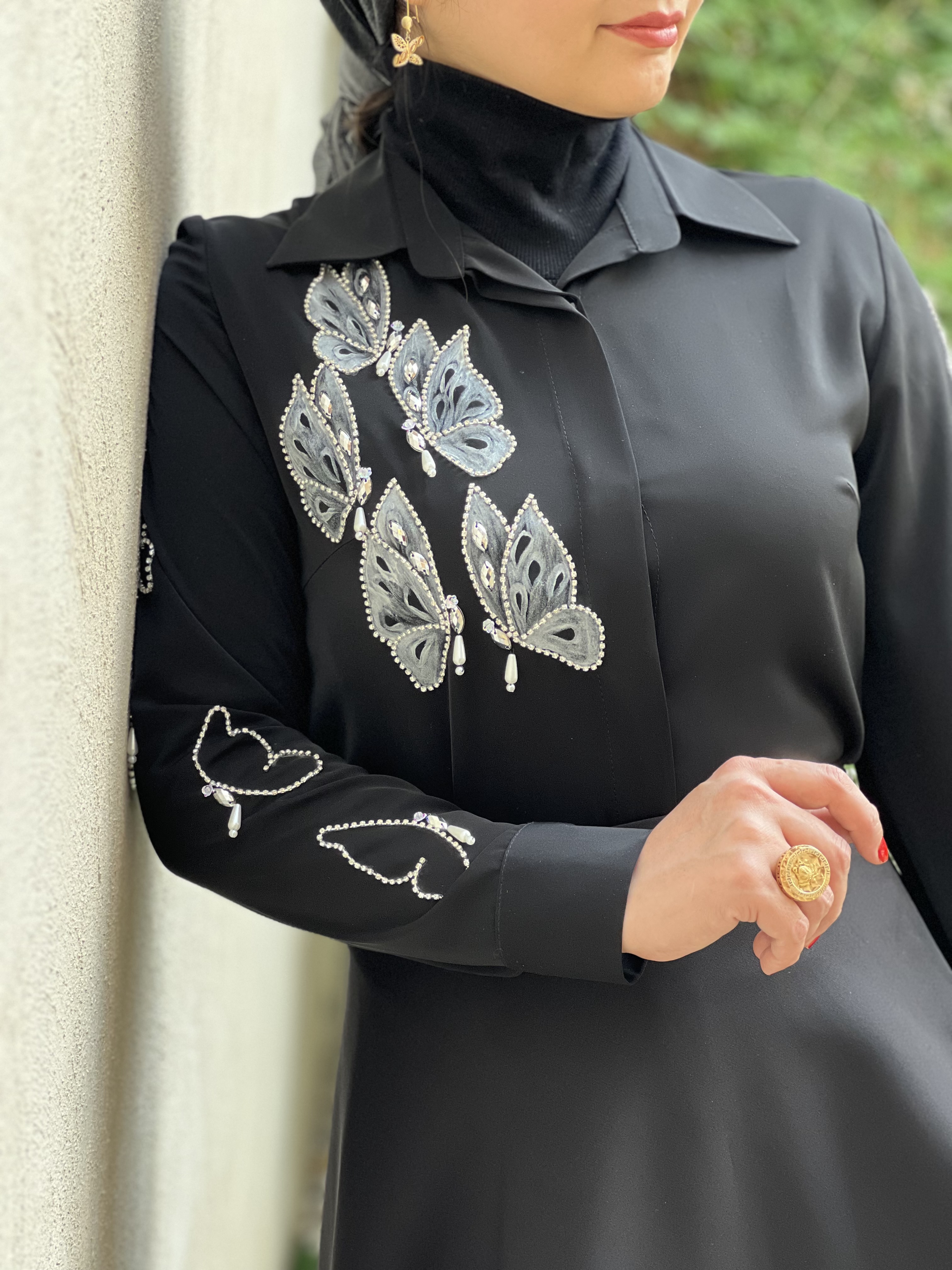 پیراهن جواهردوزی زنانه مشکی