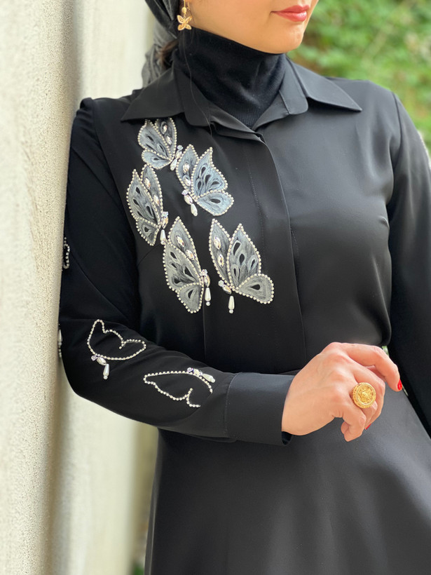 پیراهن جواهردوزی زنانه مشکی
