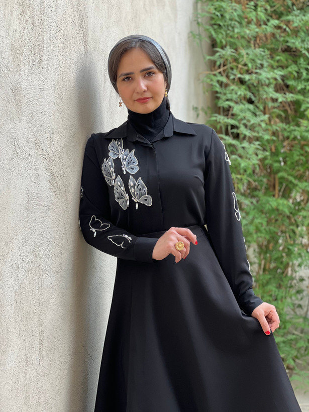 شومیز زنانه جواهردوزی مشکی