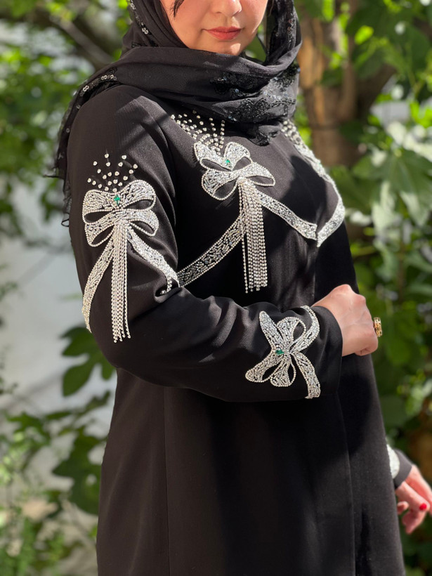 مانتو جواهردوزی شده مشکی