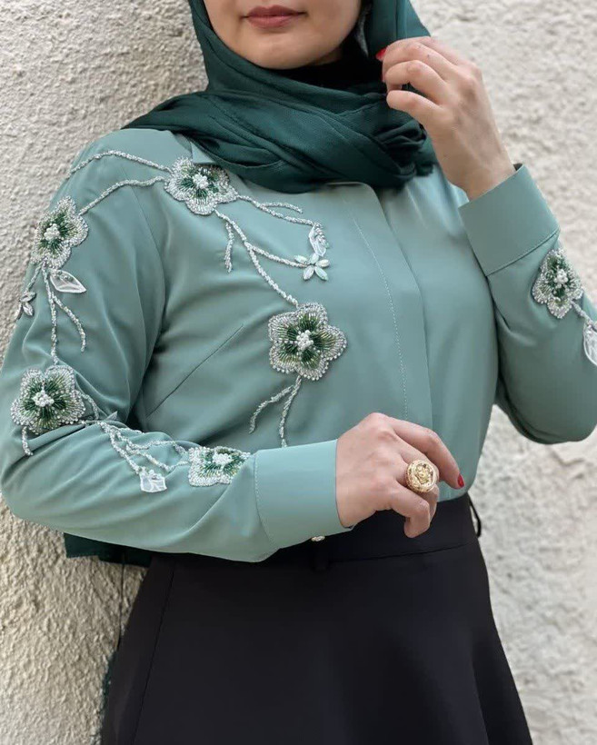 شومیز زنانه جواهردوزی مروارید