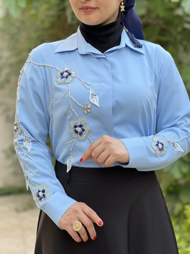 شومیز زنانه جواهردوزی مروارید