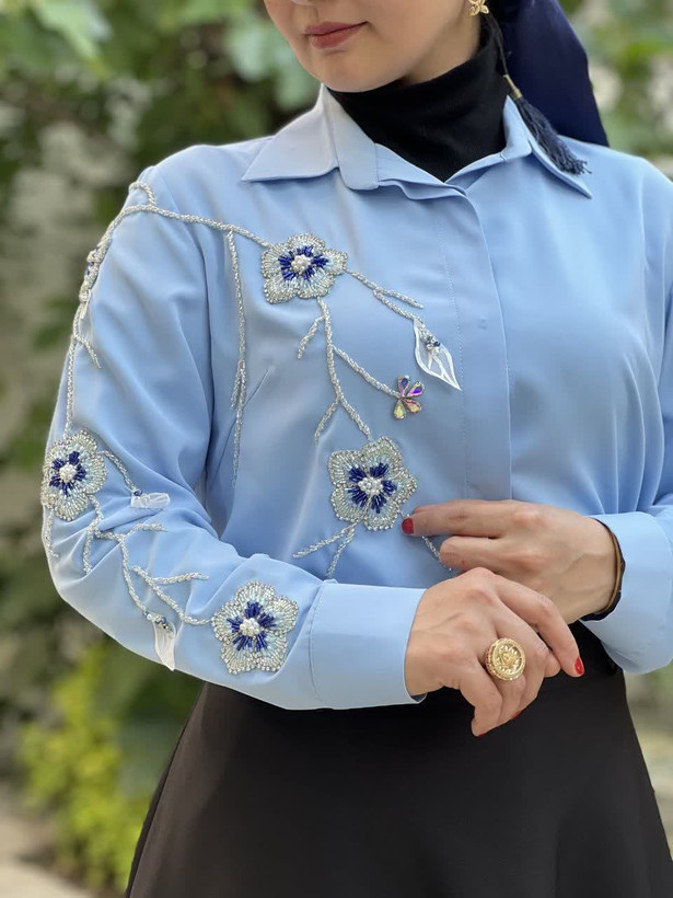 شومیز زنانه جواهردوزی مروارید