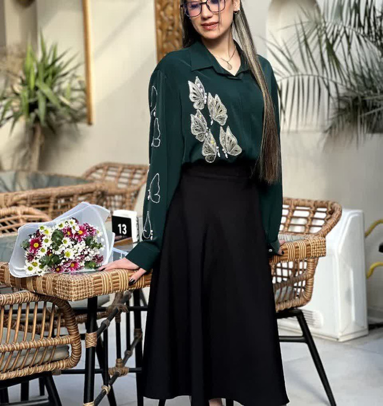 شومیز زنانه جواهردوزی پروانه