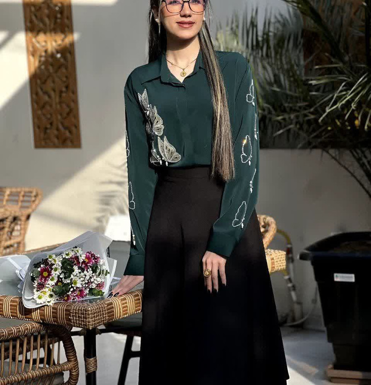 شومیز زنانه جواهردوزی پروانه