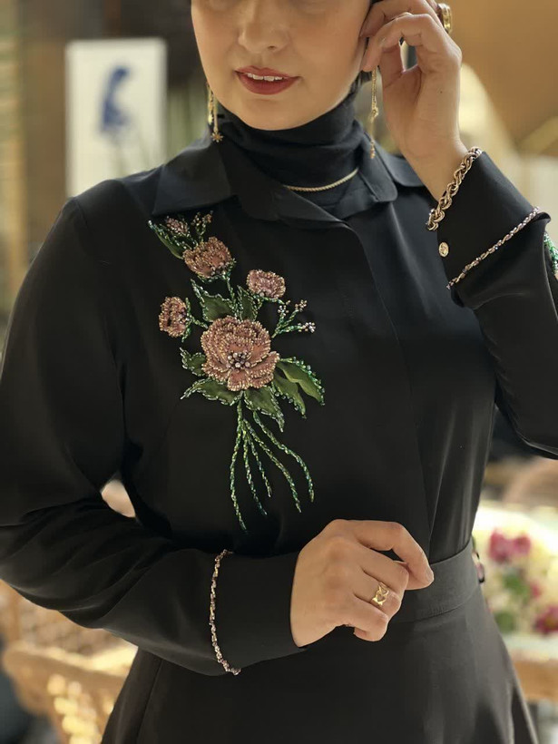 شومیز زنانه جواهردوزی بهار